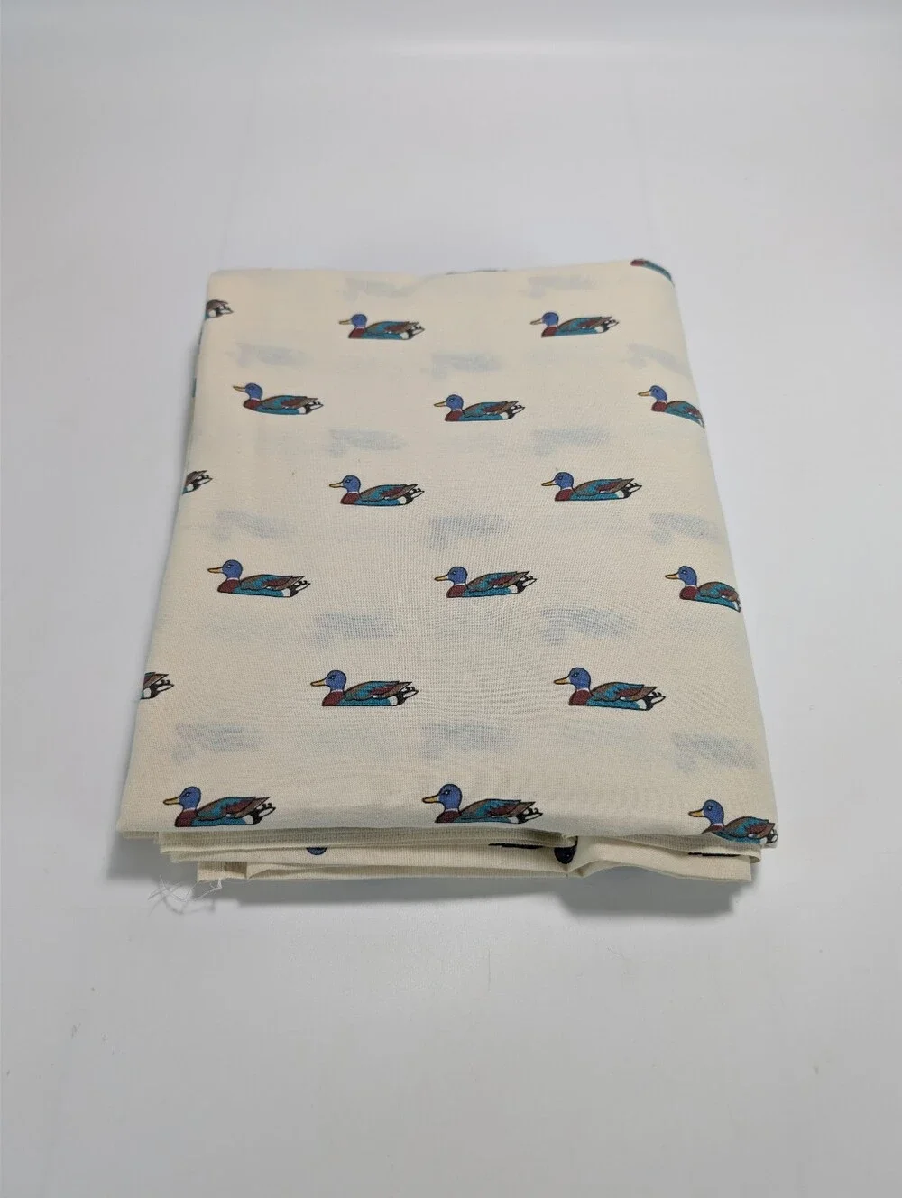 Vintage Westpoint Stevens Mallard Duck Print Full Size Flat Sheet